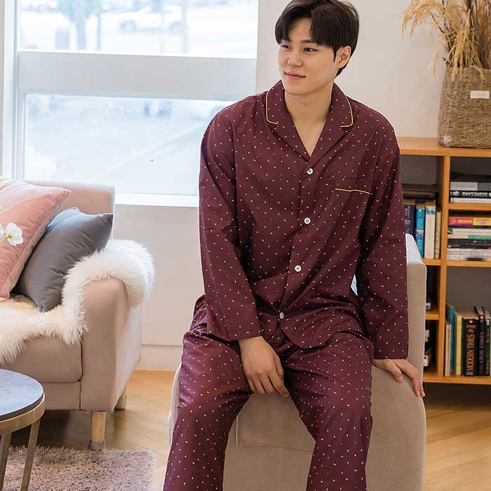 201891 남자잠옷 상하세트 폴리 잠옷 긴팔잠옷 홈웨어 파자마