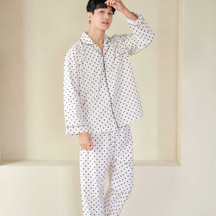 201089 남자잠옷 잠옷세트 크리즈 면 잠옷 긴팔잠옷 파자마
